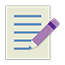 Icon of a document with a pencil