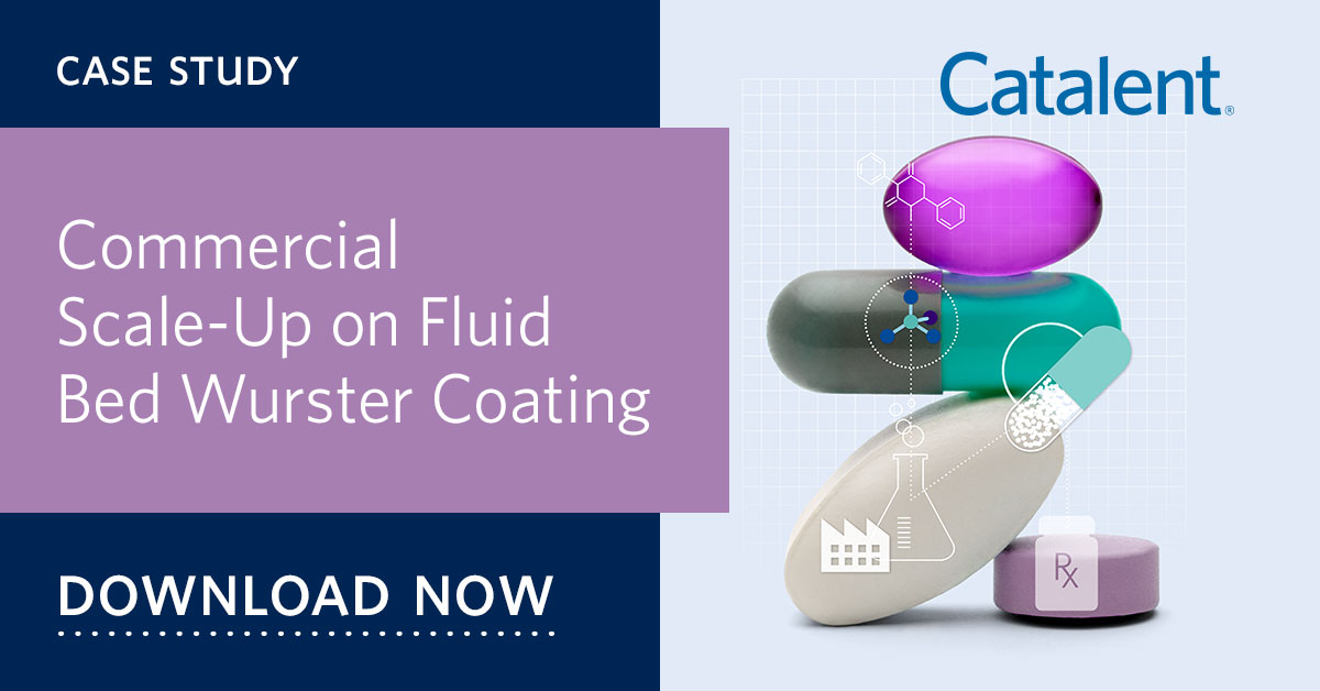Commercial ScaleUp on Fluid Bed Wurster Coating Catalent