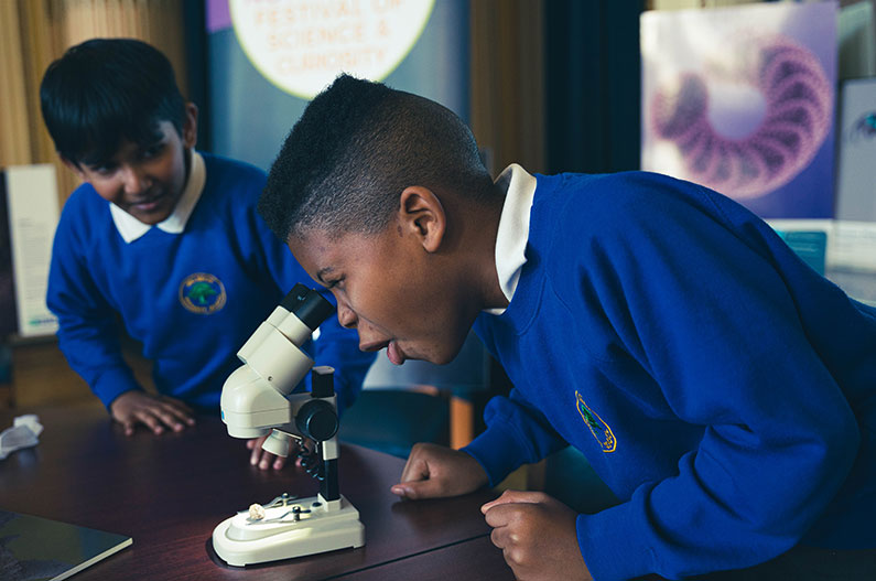 Children at the Nottingham Festival of Science and Curiosity